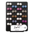 Κουμπωτά μεγάλα σκουλαρίκια με στρασάκια σε διάφορα χρώματα από Ασήμι 925 