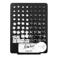 Κουμπωτά σκουλαρίκια τετράγωνα zircon με 4 γαντζάκια σε μαύρο χρώμα από Ασήμι 925