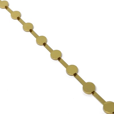 Βραχιόλι αλυσίδα φίδι με κύκλους σε χρυσό χρώμα