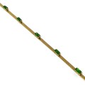 Βραχιόλι φίδι με πράσινα zircon σε χρυσό χρώμα