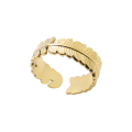 Δαχτυλίδι φυλλαράκι σε χρυσό χρώμα από Ανοξείδωτο ατσάλι 