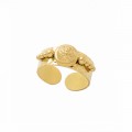 Ανάγλυφο δαχτυλίδι σε χρυσό χρώμα από Ανοξείδωτο Ατσάλι