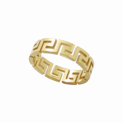 Δαχτυλίδι με μαίανδρο σε χρυσό χρώμα από Ανοξείδωτο Ατσάλι