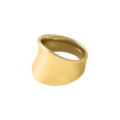 Μεγάλο δαχτυλίδι καμπύλη σε χρυσό χρώμα από Ανοξείδωτο ατσάλι