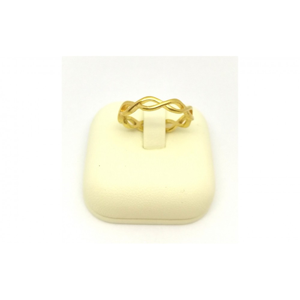 Δαχτυλίδι πλεξούδα σε χρυσό χρώμα από Ανοξείδωτο Ατσάλι