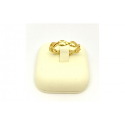 Δαχτυλίδι πλεξούδα σε χρυσό χρώμα από Ανοξείδωτο Ατσάλι