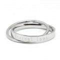 Διπλό δαχτυλίδι "Eternal love" σε ασημί χρώμα από Ανοξείδωτο Ατσάλι