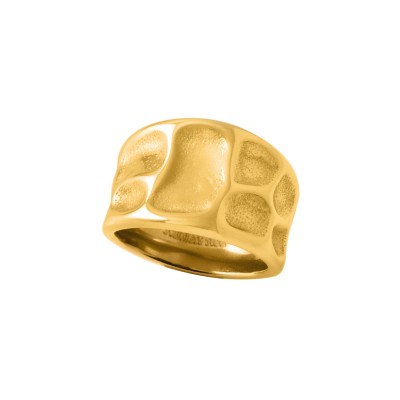 Δαχτυλίδι σφυρήλατο σε χρυσό χρώμα από Ανοξείδωτο ατσάλι