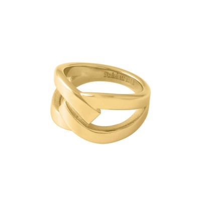 Δαχτυλίδι πλεξούδα σε χρυσό χρώμα από Ανοξείδωτο ατσάλι