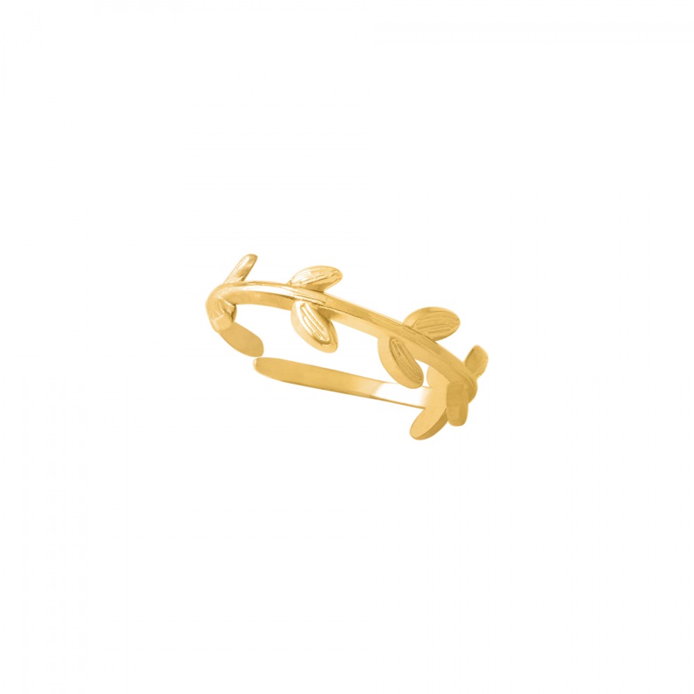 Δαχτυλίδι κλαδί σε χρυσό χρώμα από Ανοξείδωτο Ατσάλι 