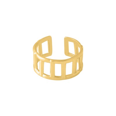 Διάτρητο δαχτυλίδι σε χρυσό χρώμα από Ανοξείδωτο Ατσάλι