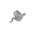 Δαχτυλίδι φίδι σε ασημί χρώμα από Ανοξείδωτο ατσάλι 