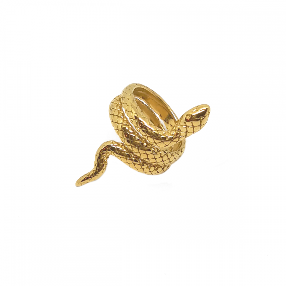 Δαχτυλίδι φίδι σε χρυσό χρώμα από Ανοξείδωτο ατσάλι 