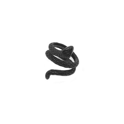 Δαχτυλίδι φίδι σε μαύρο χρώμα από Ανοξείδωτο ατσάλι 
