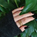 Ρυθμιζόμενο τριπλό δαχτυλίδι σε χρυσό χρώμα