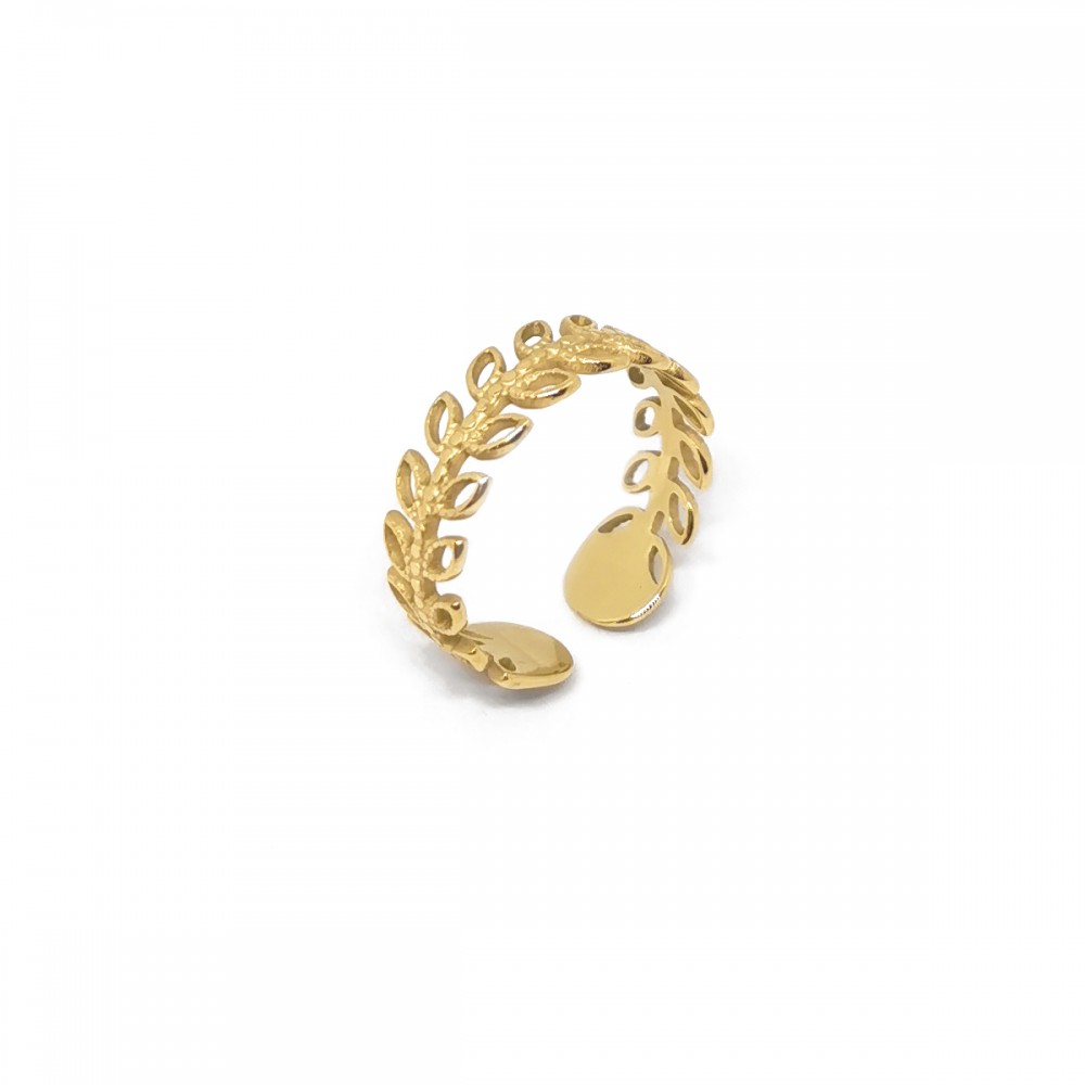Ρυθμιζόμενο δαχτυλίδι κλαδί σε χρυσό χρώμα
