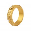 Δαχτυλίδι με στας σε χρυσό χρώμα από Ανοξείδωτο ατσάλι 
